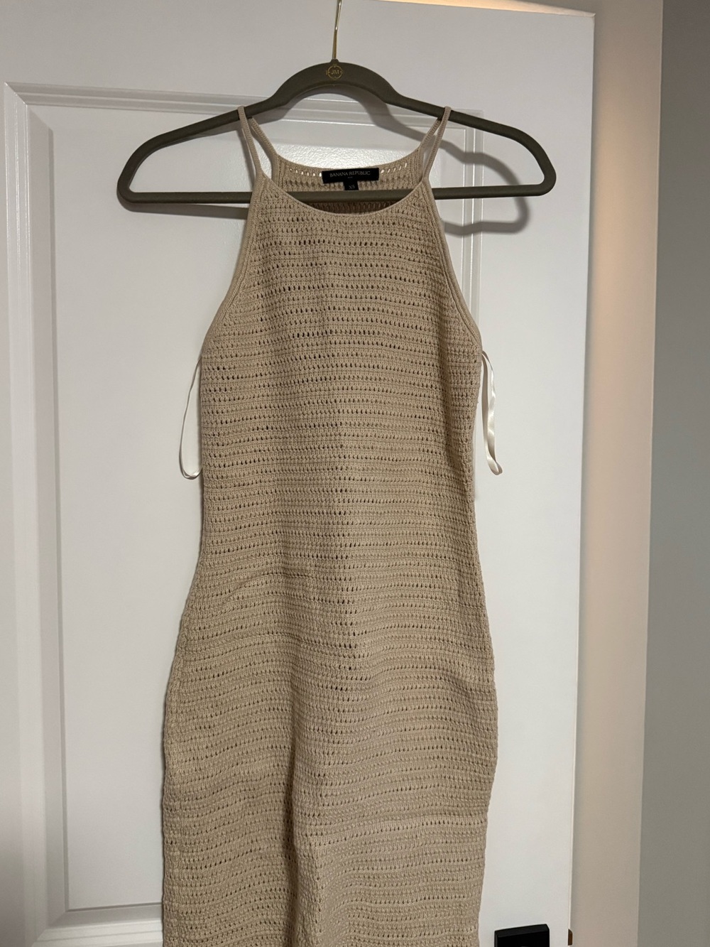 Banana Republic Beige Crochet Dress